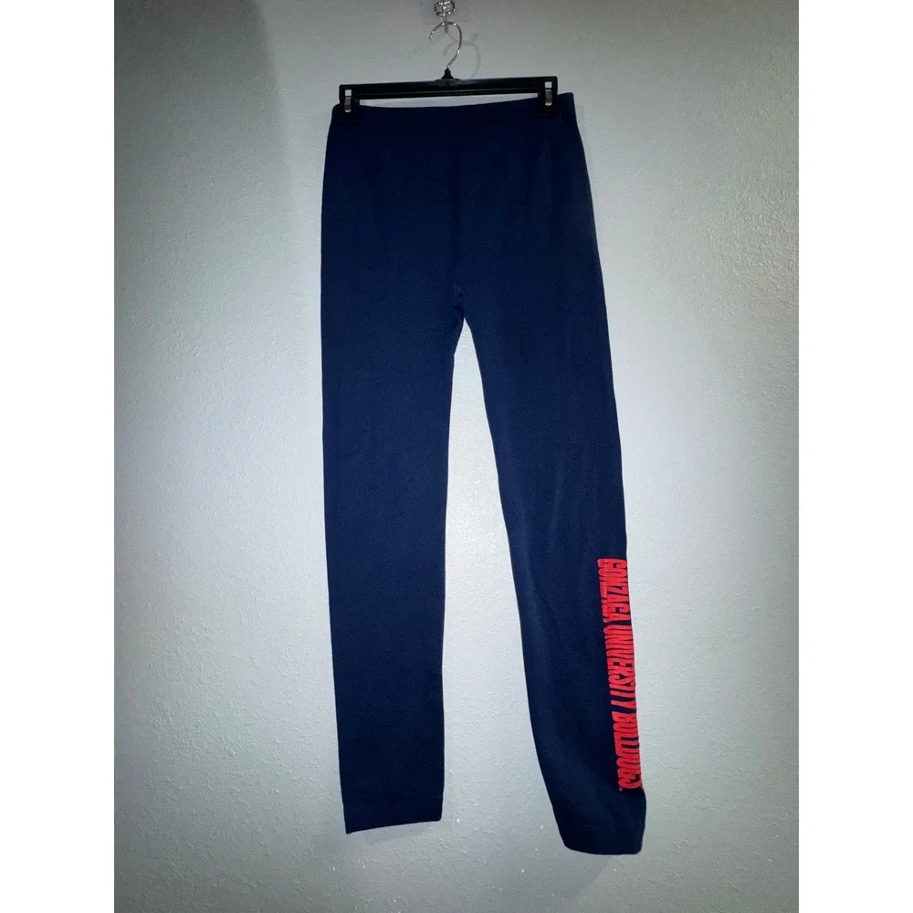 Gonzaga University Bulldogs Navy Blue Fleece Lined Leggings/Pants‎ Women's L XL